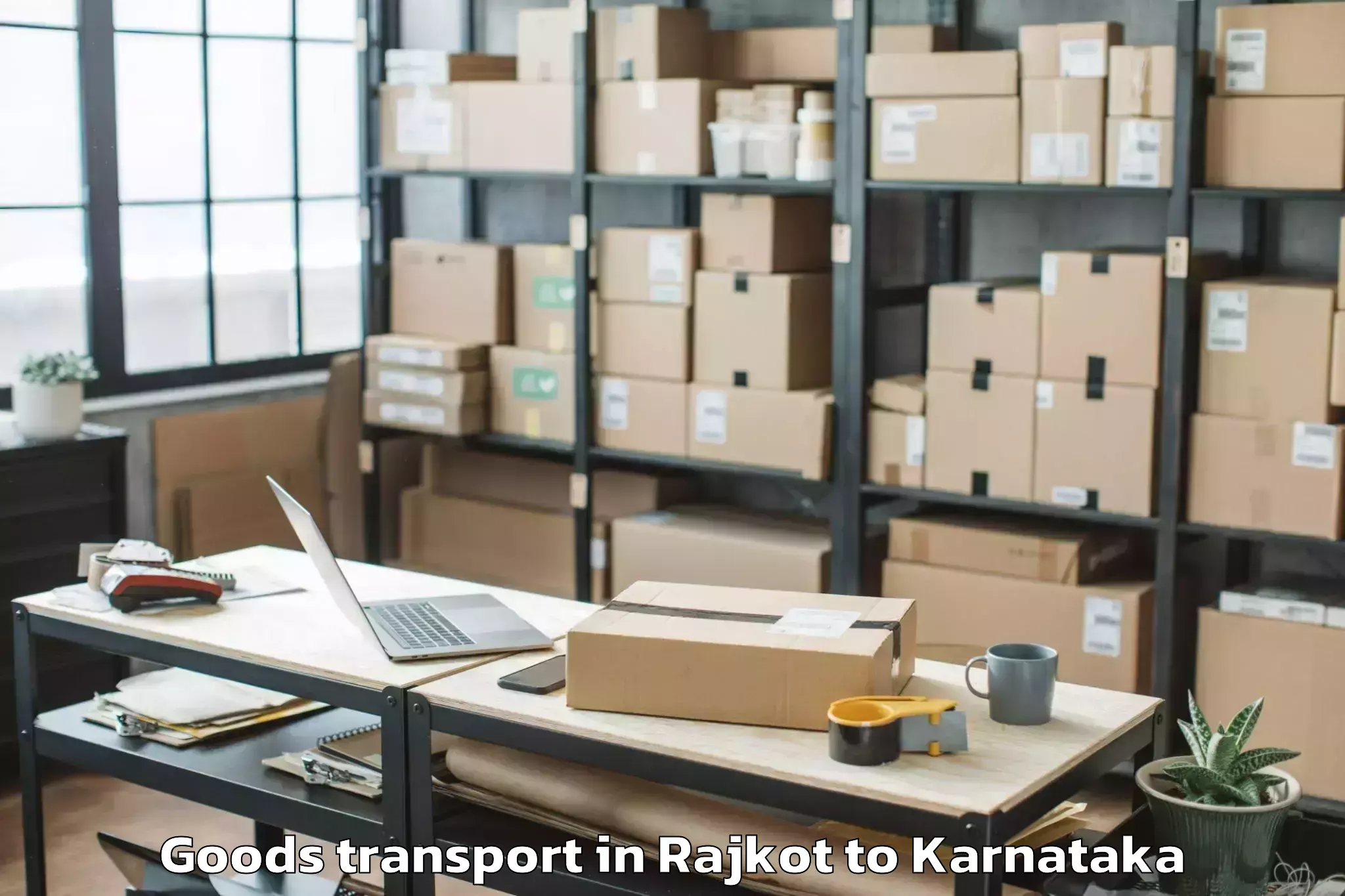 Book Rajkot to Visvesvaraya Technological Uni Goods Transport Online